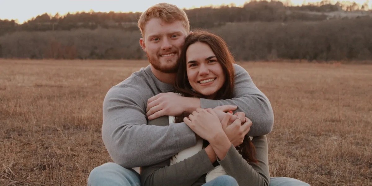 Brennan Williams with his wife, Rachel